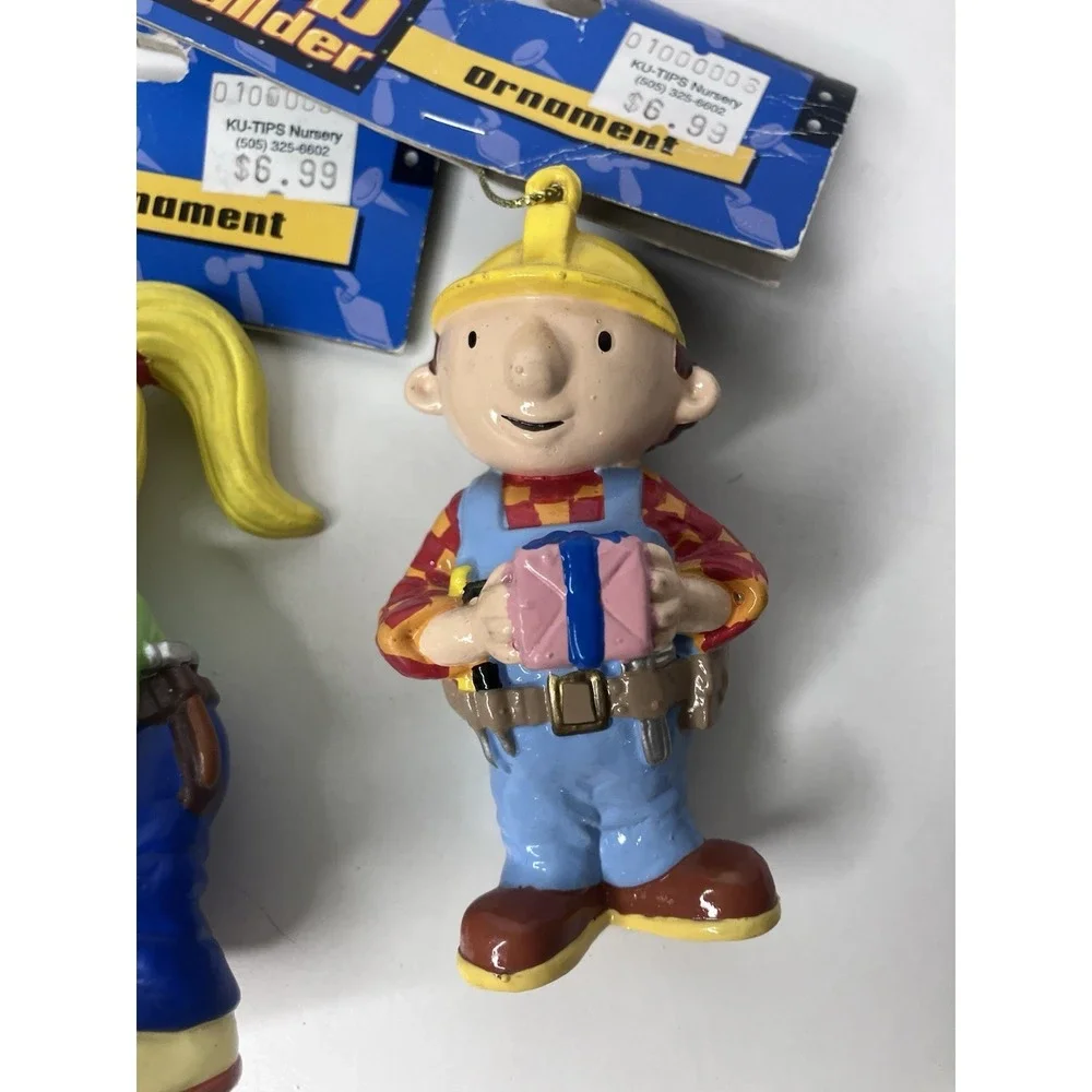 VTG 2002 Bob The Builder & Wendy  Lot of 2 Christmas Ornaments Kurt‎ Adler